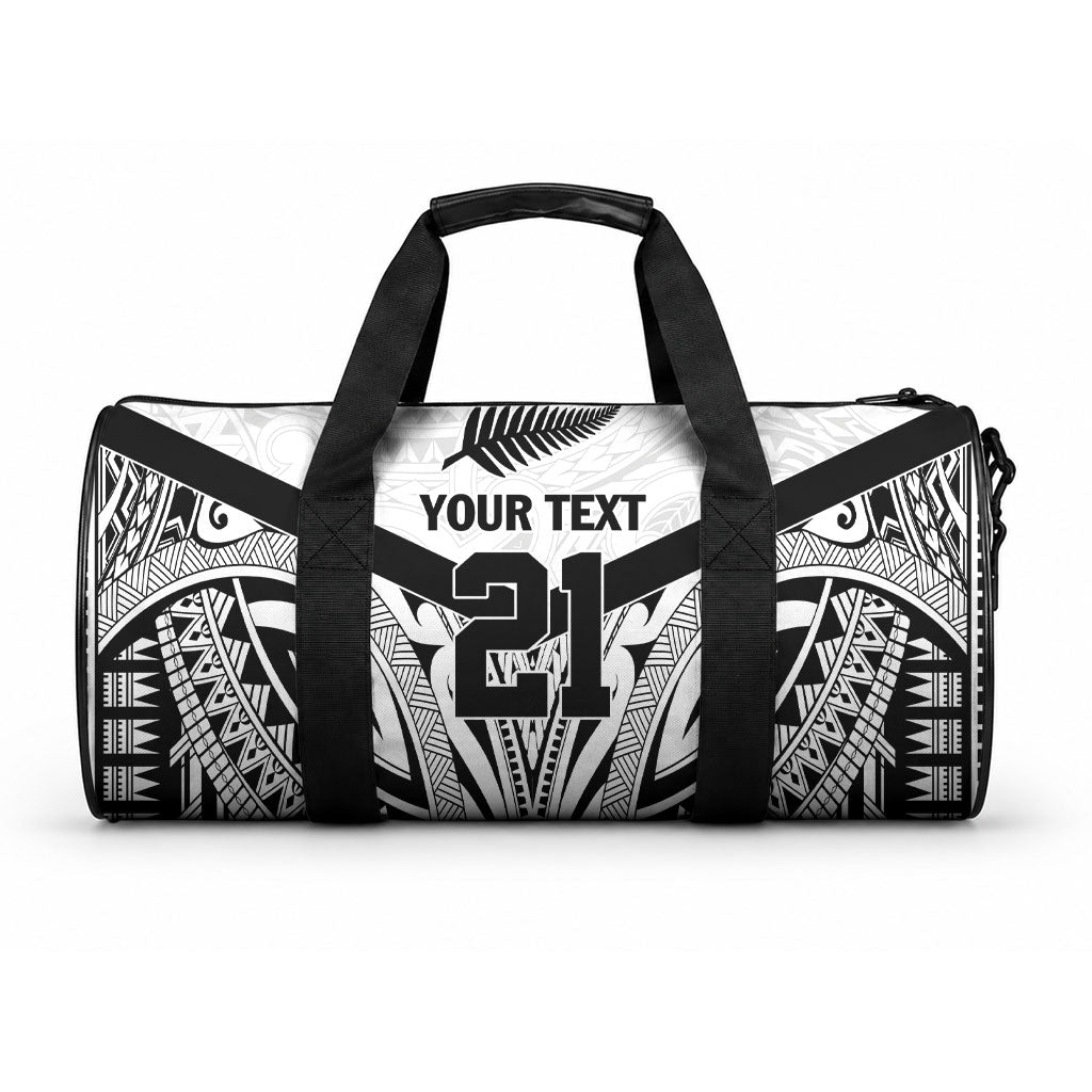 New Zealand Football Custom Duffle Bag All White Fern Go Champions LT9 One size White - Polynesian Pride