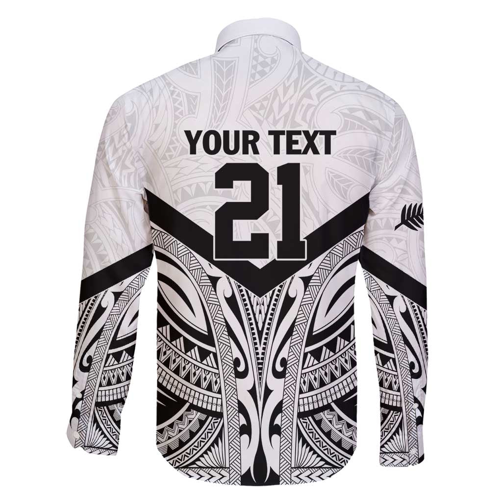 New Zealand Football Custom Family Matching Off Shoulder Short Dress and Hawaiian Shirt All White Fern Go Champions LT9 - Polynesian Pride