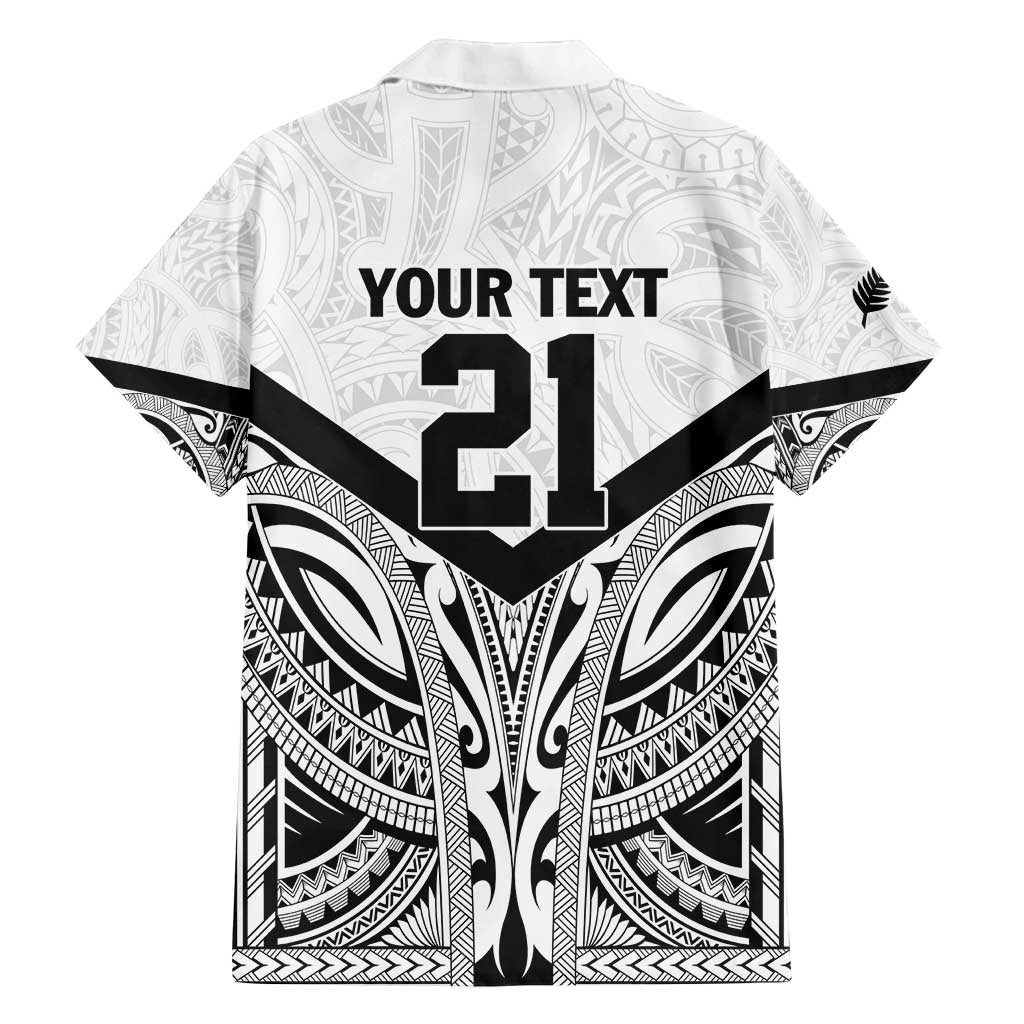 New Zealand Football Custom Family Matching Puletasi and Hawaiian Shirt All White Fern Go Champions LT9 - Polynesian Pride