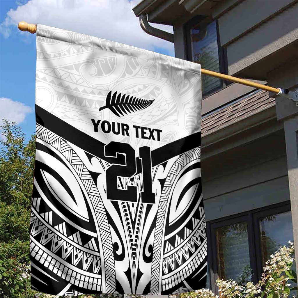 New Zealand Football Custom Garden Flag All White Fern Go Champions LT9 - Polynesian Pride