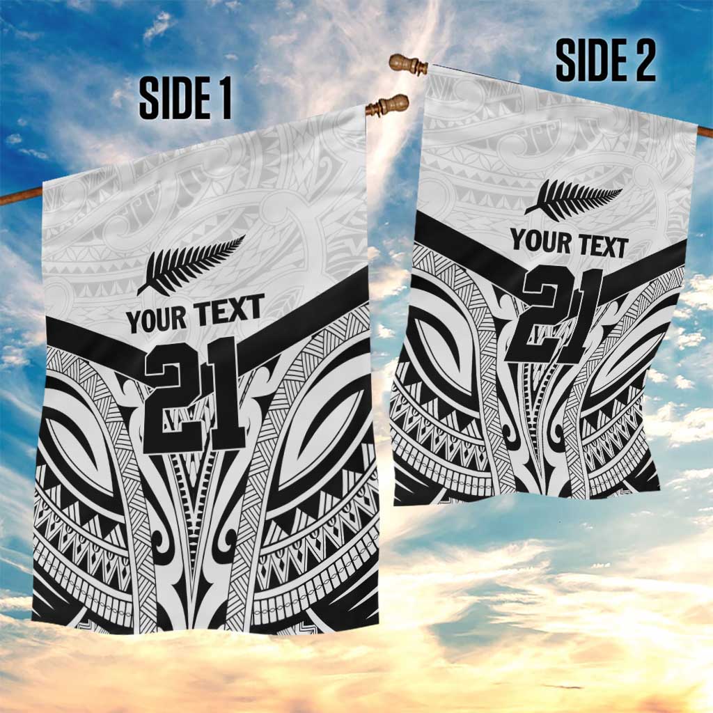 New Zealand Football Custom Garden Flag All White Fern Go Champions LT9 - Polynesian Pride