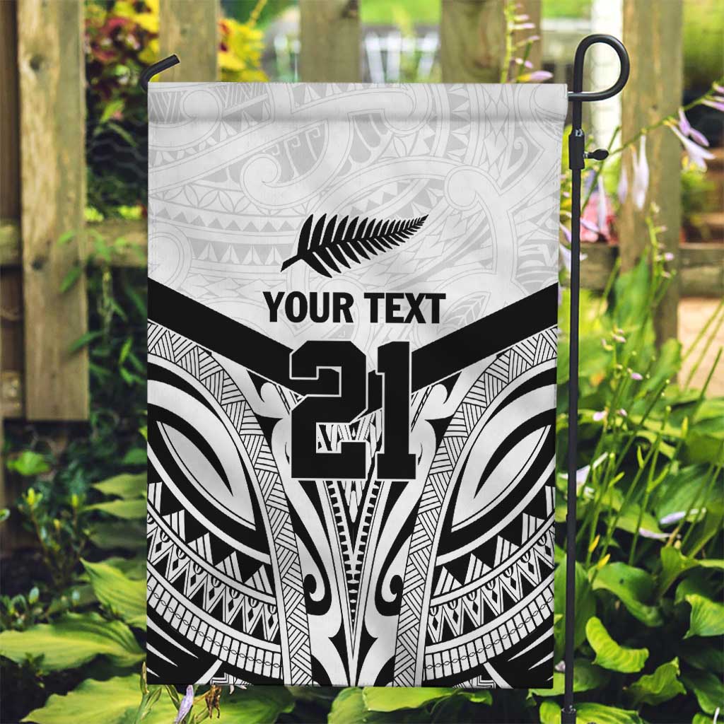 New Zealand Football Custom Garden Flag All White Fern Go Champions LT9 Garden Flag White - Polynesian Pride