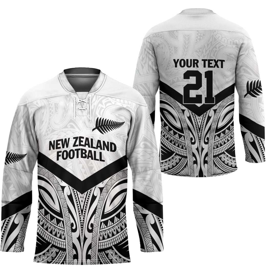 New Zealand Football Custom Hockey Jersey All White Fern Go Champions LT9 - Polynesian Pride