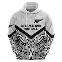 New Zealand Football Custom Hoodie All White Fern Go Champions LT9 - Polynesian Pride