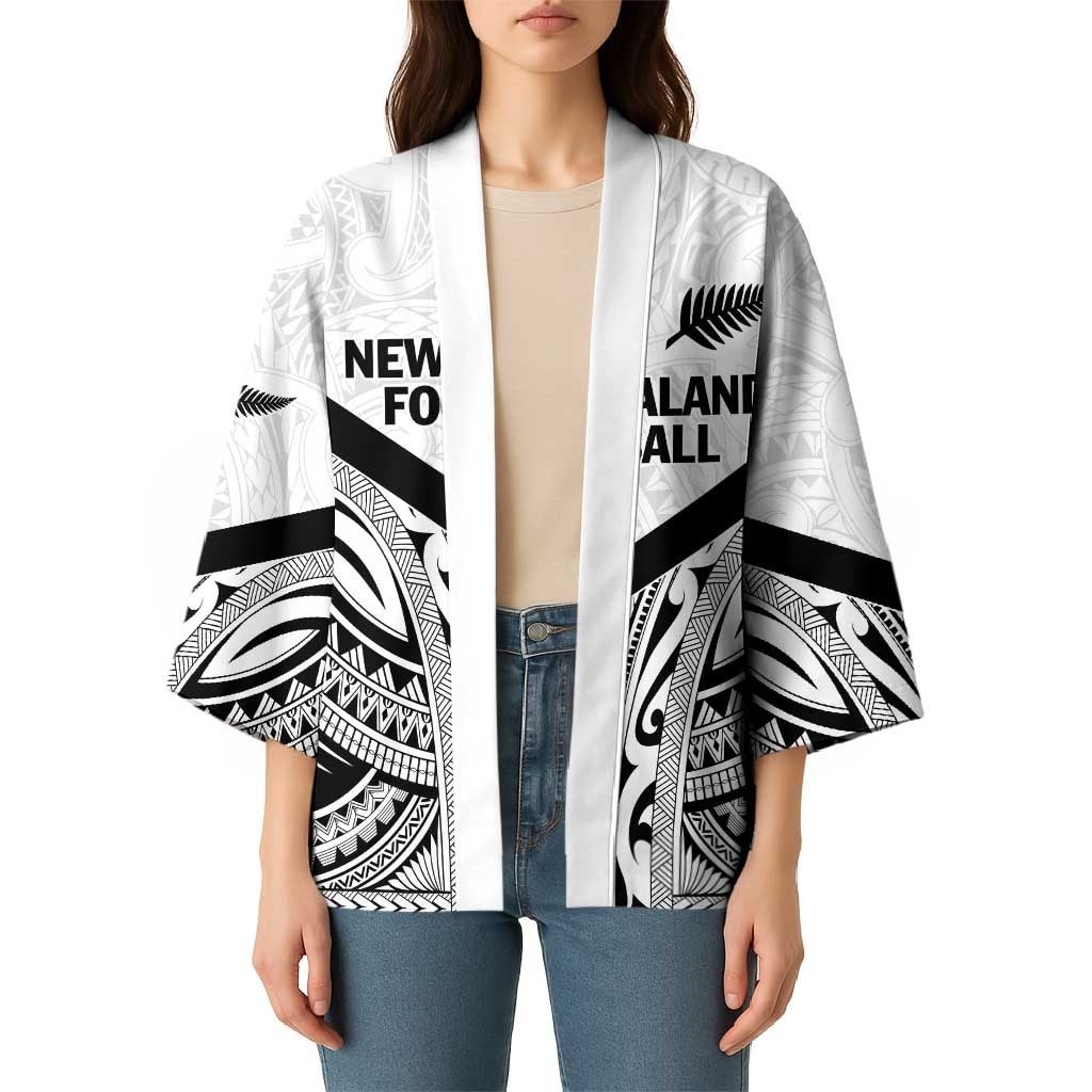 New Zealand Football Custom Kimono All White Fern Go Champions LT9 - Polynesian Pride