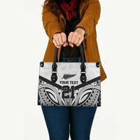 New Zealand Football Custom Leather Bag All White Fern Go Champions LT9 - Polynesian Pride