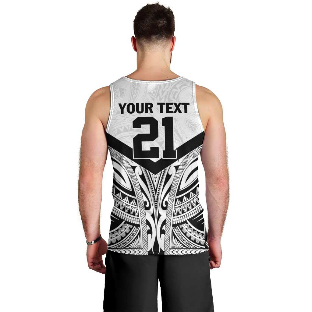 New Zealand Football Custom Men Tank Top All White Fern Go Champions LT9 - Polynesian Pride