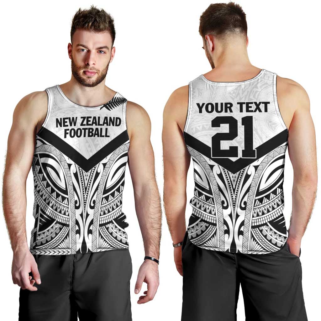New Zealand Football Custom Men Tank Top All White Fern Go Champions LT9 - Polynesian Pride