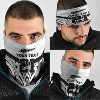 New Zealand Football Custom Neck Gaiter All White Fern Go Champions LT9 - Polynesian Pride