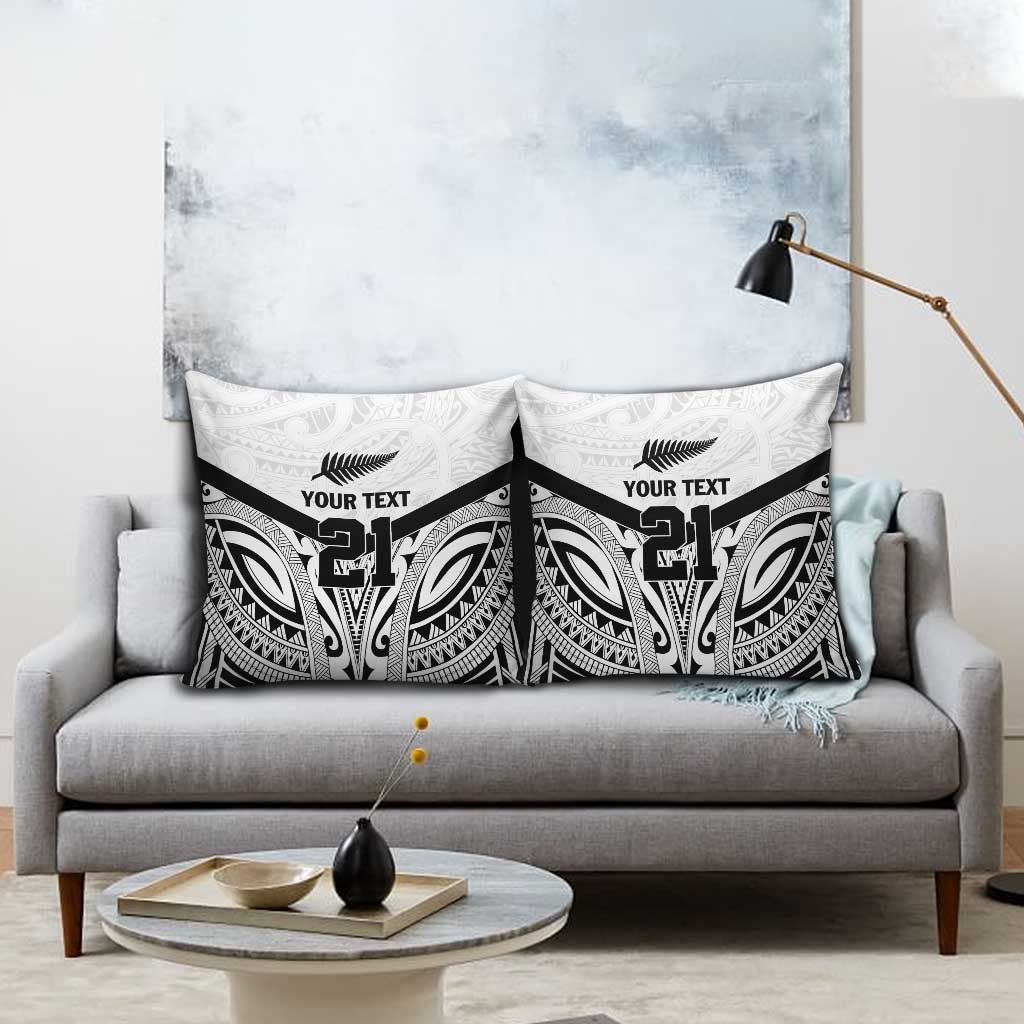 New Zealand Football Custom Pillow Cover All White Fern Go Champions LT9 - Polynesian Pride
