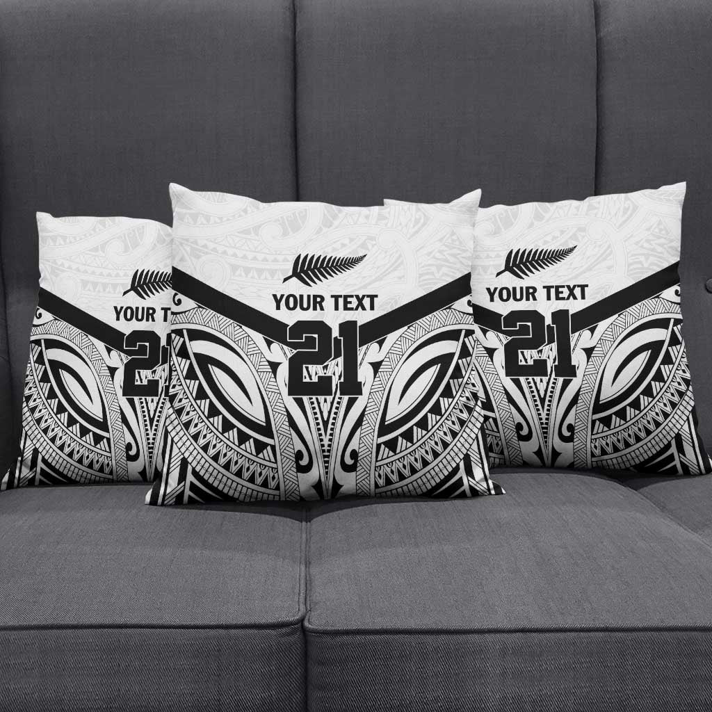 New Zealand Football Custom Pillow Cover All White Fern Go Champions LT9 - Polynesian Pride
