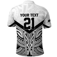 New Zealand Football Custom Polo Shirt All White Fern Go Champions LT9 - Polynesian Pride