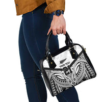 New Zealand Football Custom Shoulder Handbag All White Fern Go Champions LT9 - Polynesian Pride