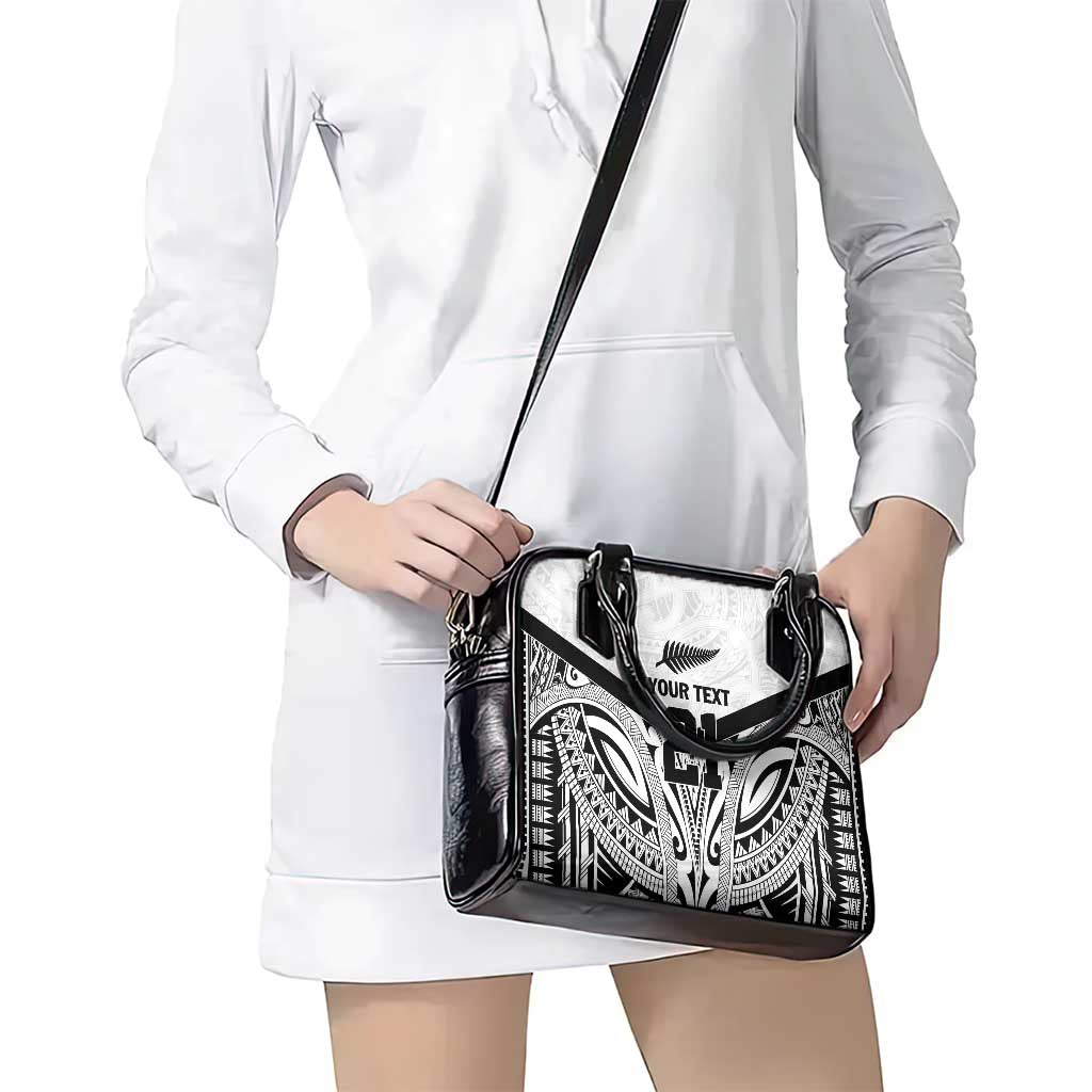 New Zealand Football Custom Shoulder Handbag All White Fern Go Champions LT9 - Polynesian Pride