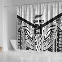 New Zealand Football Custom Shower Curtain All White Fern Go Champions LT9 - Polynesian Pride