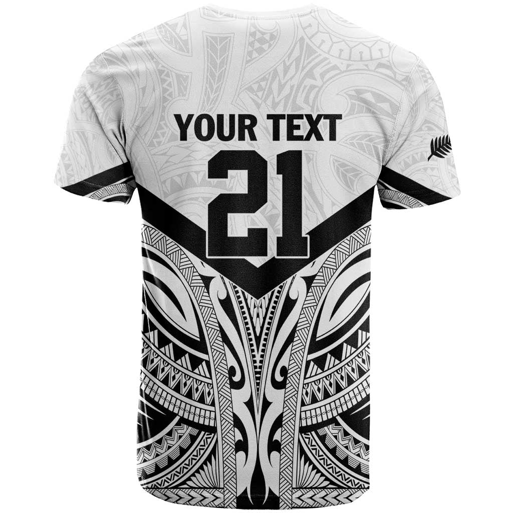 New Zealand Football Custom T Shirt All White Fern Go Champions LT9 - Polynesian Pride