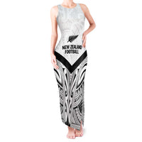 New Zealand Football Custom Tank Maxi Dress All White Fern Go Champions LT9 Women White - Polynesian Pride