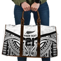 New Zealand Football Custom Travel Bag All White Fern Go Champions LT9 White - Polynesian Pride