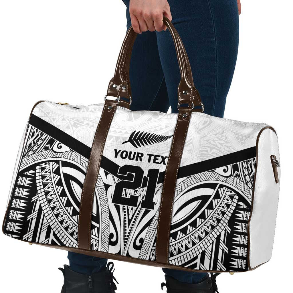 New Zealand Football Custom Travel Bag All White Fern Go Champions LT9 - Polynesian Pride