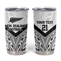 New Zealand Football Custom Tumbler Cup All White Fern Go Champions LT9 White - Polynesian Pride