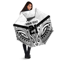 New Zealand Football Custom Umbrella All White Fern Go Champions LT9 - Polynesian Pride