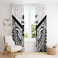 New Zealand Football Custom Window Curtain All White Fern Go Champions LT9 - Polynesian Pride