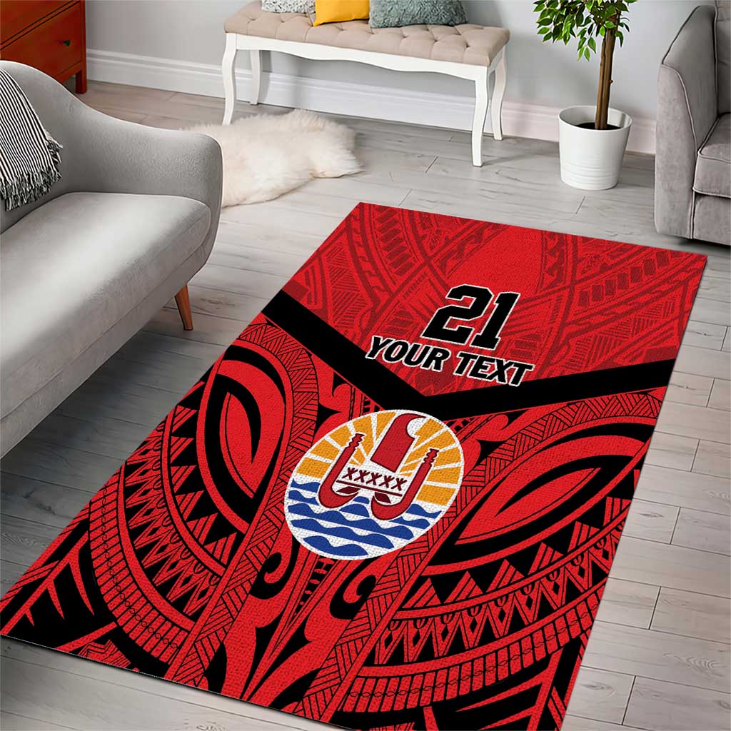 Tahiti Football Custom Area Rug Toa Aito Go Champions LT9 - Polynesian Pride