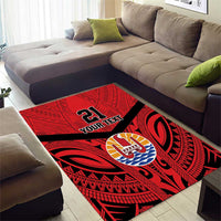 Tahiti Football Custom Area Rug Toa Aito Go Champions LT9 - Polynesian Pride