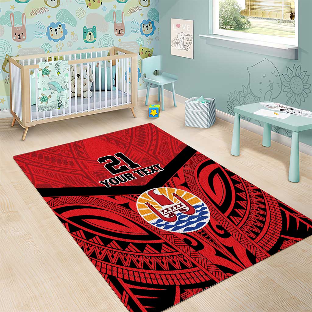 Tahiti Football Custom Area Rug Toa Aito Go Champions LT9 - Polynesian Pride