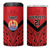 Tahiti Football Custom 4 in 1 Can Cooler Tumbler Toa Aito Go Champions LT9 One Size: 16 oz Red - Polynesian Pride