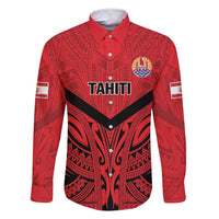 Tahiti Football Custom Family Matching Long Sleeve Bodycon Dress and Hawaiian Shirt Toa Aito Go Champions LT9 Dad's Shirt - Long Sleeve Red - Polynesian Pride