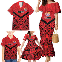 Tahiti Football Custom Family Matching Mermaid Dress and Hawaiian Shirt Toa Aito Go Champions LT9 - Polynesian Pride