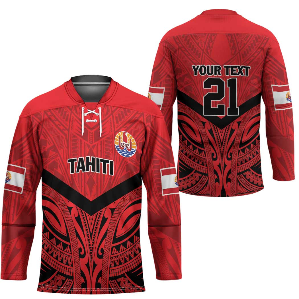 Tahiti Football Custom Hockey Jersey Toa Aito Go Champions - Polynesian Pride