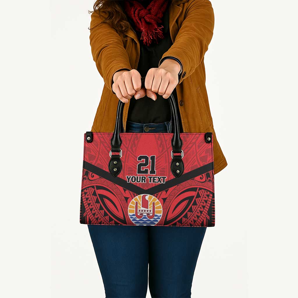 Tahiti Football Custom Leather Bag Toa Aito Go Champions - Polynesian Pride
