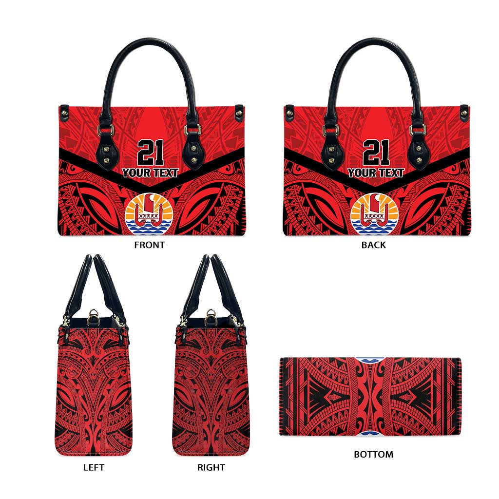 Tahiti Football Custom Leather Bag Toa Aito Go Champions - Polynesian Pride