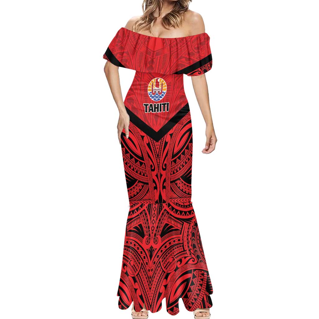 Tahiti Football Custom Mermaid Dress Toa Aito Go Champions LT9 - Polynesian Pride