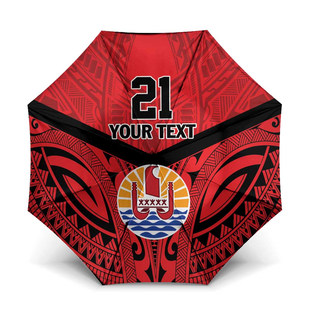 Tahiti Football Custom Umbrella Toa Aito Go Champions - Polynesian Pride