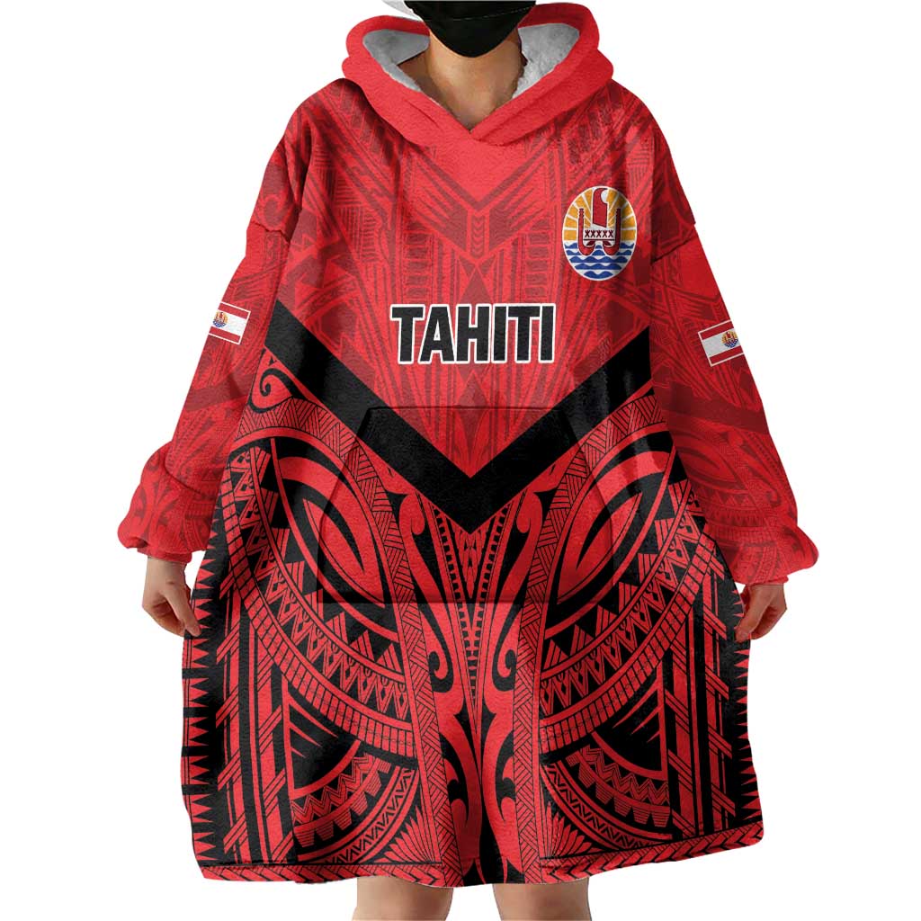 Tahiti Football Custom Wearable Blanket Hoodie Toa Aito Go Champions LT9 - Polynesian Pride