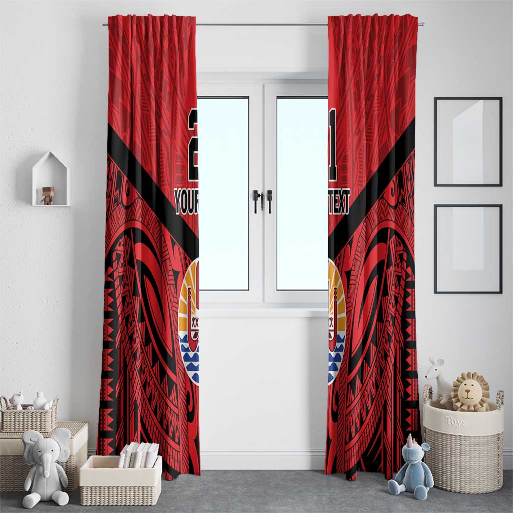 Tahiti Football Custom Window Curtain Toa Aito Go Champions