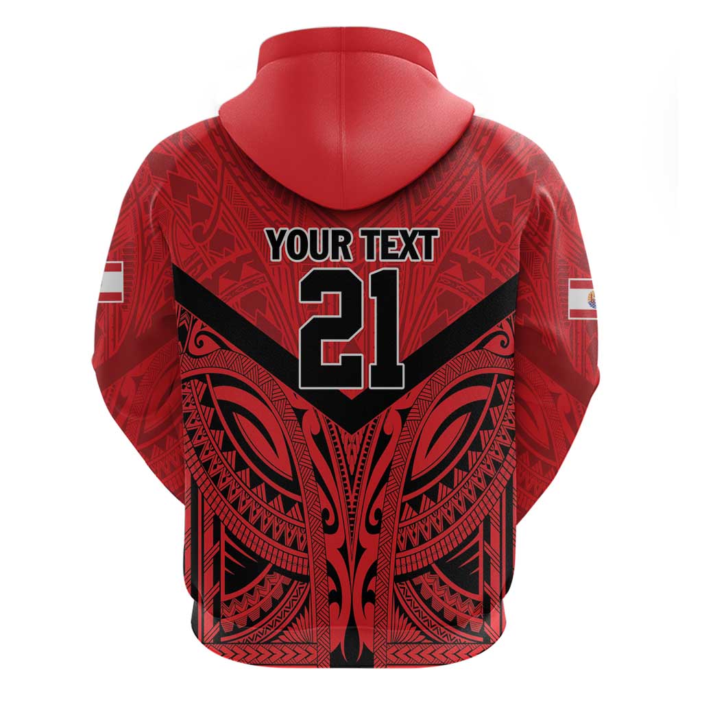 Tahiti Football Custom Zip Hoodie Toa Aito Go Champions LT9 - Polynesian Pride