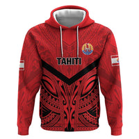 Tahiti Football Custom Zip Hoodie Toa Aito Go Champions LT9 Pullover Hoodie Red - Polynesian Pride