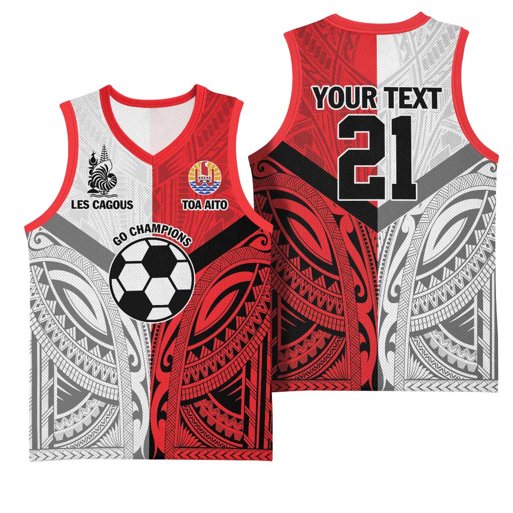New Caledonia-Tahiti Football Custom Basketball Jersey Together Go Champions LT9 - Polynesian Pride
