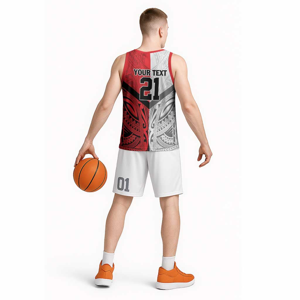 New Caledonia-Tahiti Football Custom Basketball Jersey Together Go Champions LT9 - Polynesian Pride
