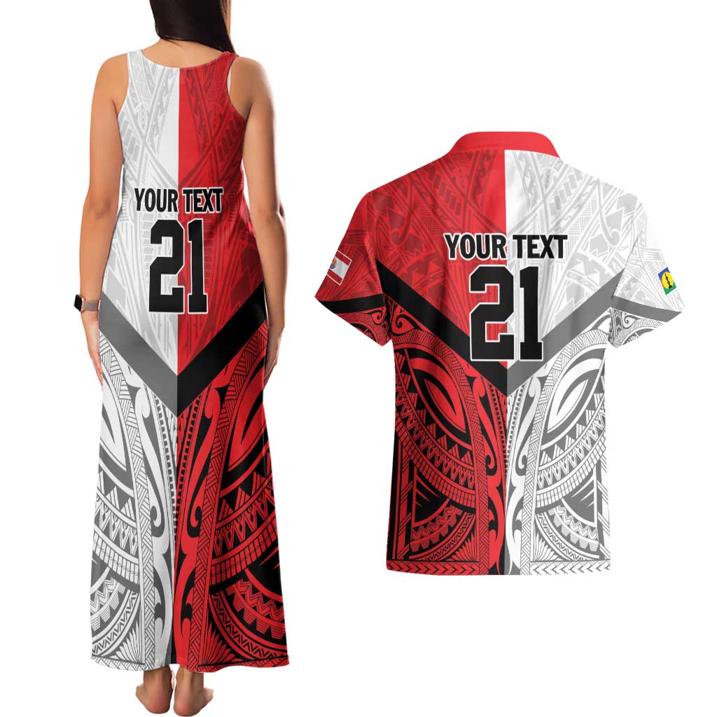 New Caledonia-Tahiti Football Custom Couples Matching Tank Maxi Dress and Hawaiian Shirt Together Go Champions LT9 - Polynesian Pride
