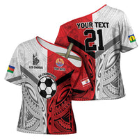 New Caledonia-Tahiti Football Custom Cross Shoulder Shirt Together Go Champions LT9 - Polynesian Pride