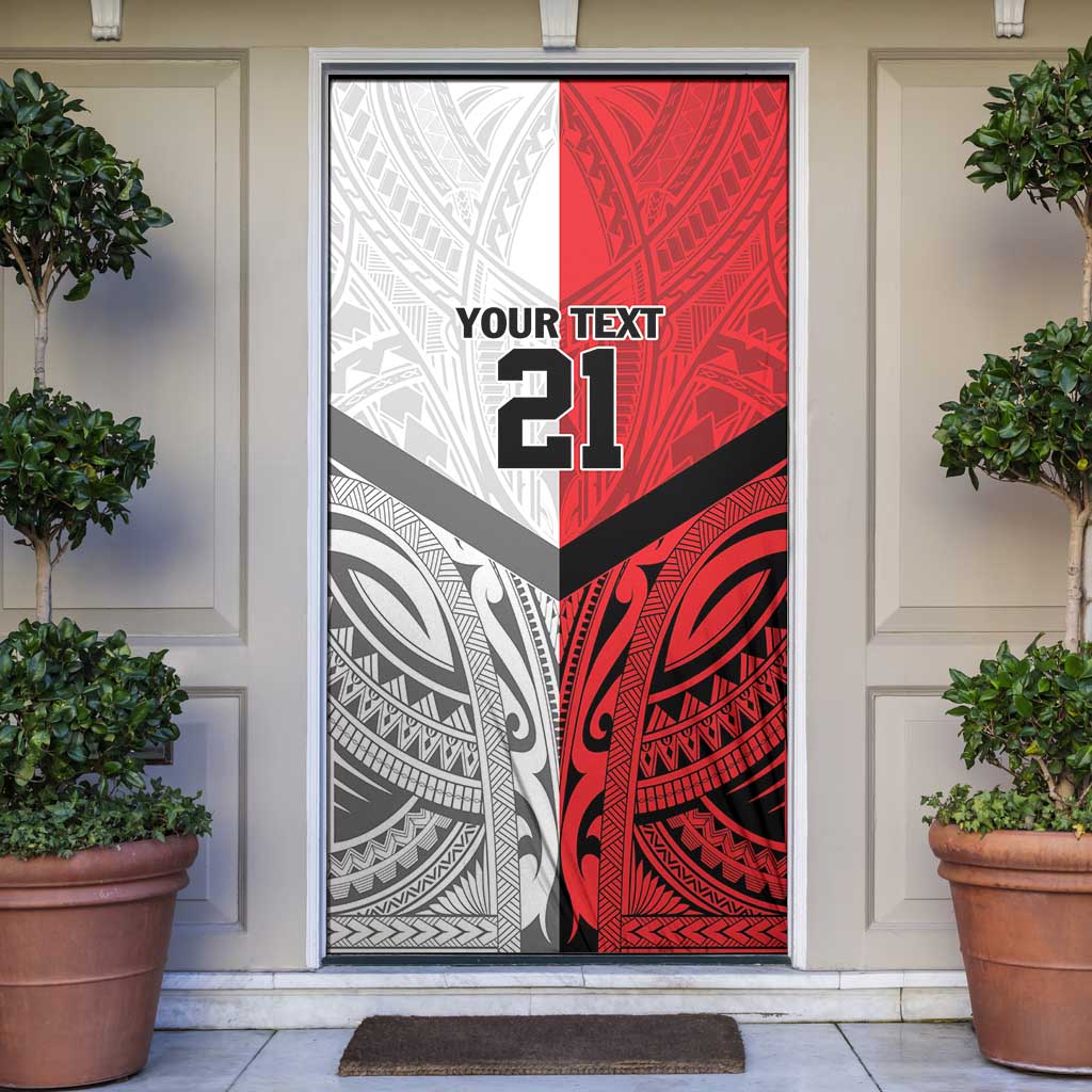 New Caledonia-Tahiti Football Custom Door Cover Together Go Champions - Polynesian Pride