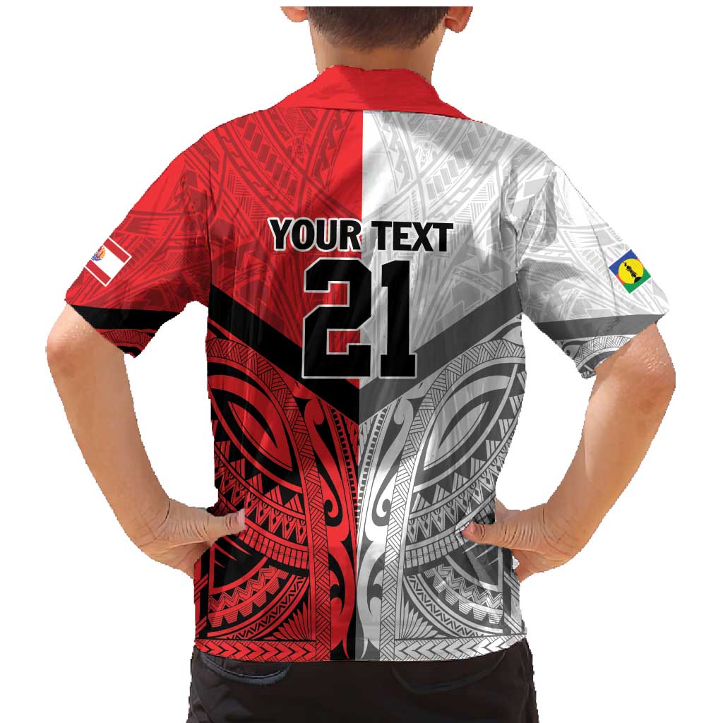 New Caledonia-Tahiti Football Custom Family Matching Mermaid Dress and Hawaiian Shirt Together Go Champions LT9 - Polynesian Pride