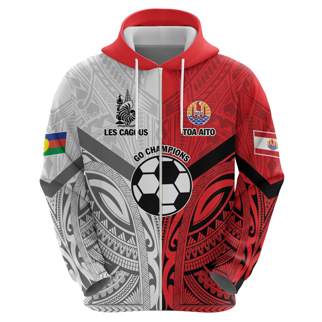 New Caledonia-Tahiti Football Custom Hoodie Together Go Champions LT9 - Polynesian Pride