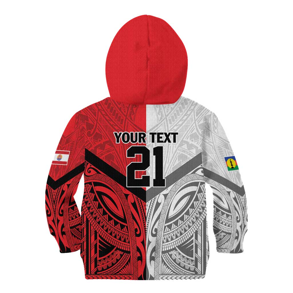 New Caledonia-Tahiti Football Custom Kid Hoodie Together Go Champions LT9 - Polynesian Pride