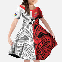 New Caledonia-Tahiti Football Custom Kid Short Sleeve Dress Together Go Champions LT9 KID Art - Polynesian Pride